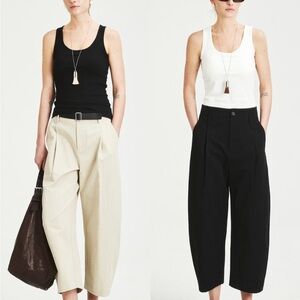 Stylish Women's Black and Cream Pants